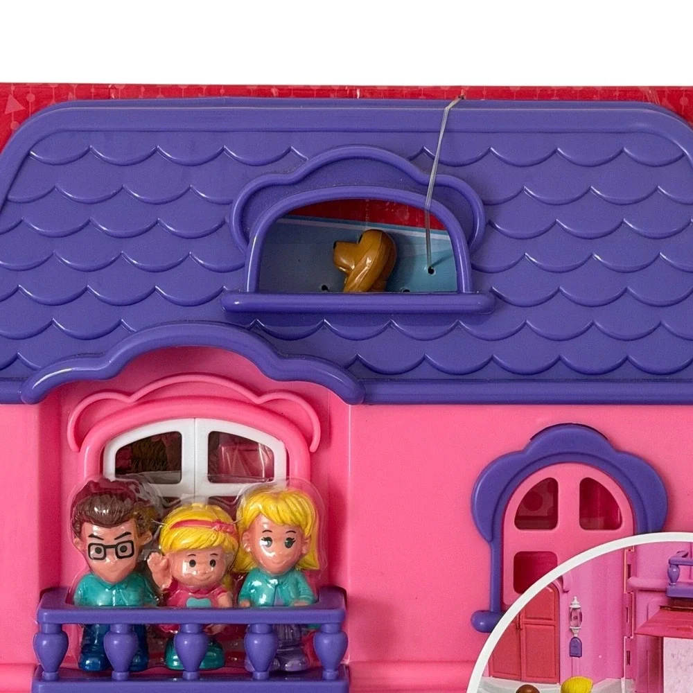Kid Connection Folding Dollhouse Play Set 20 Pieces Light Sound Car Figures NEW